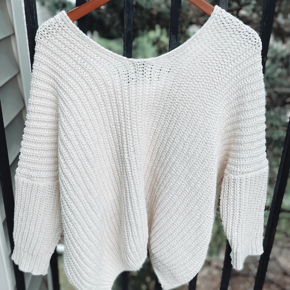 Princess Polly Chenille V Neck Oversized Sweater - Picture 6 of 6
